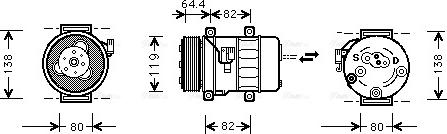 Ava Quality Cooling VO K113 - Compressore, Climatizzatore www.autoricambit.com