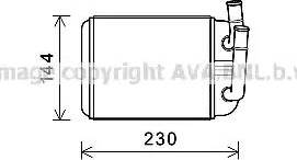 Ava Quality Cooling VW6381 - Scambiatore calore, Riscaldamento abitacolo www.autoricambit.com