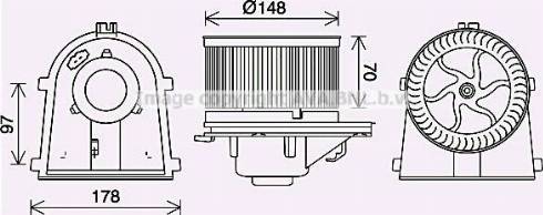 Ava Quality Cooling VW8408 - Elettromotore, Ventilatore abitacolo www.autoricambit.com