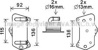 Ava Quality Cooling VW3395 - Radiatore olio, Cambio automatico www.autoricambit.com