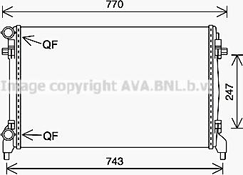 Ava Quality Cooling VW2402 - Radiatore, Raffreddamento motore www.autoricambit.com