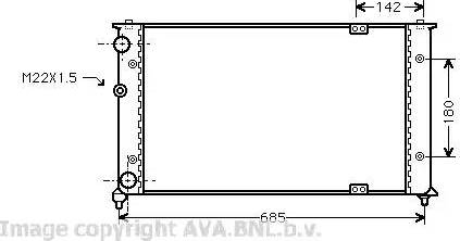 Ava Quality Cooling VW 2192 - Radiatore, Raffreddamento motore www.autoricambit.com