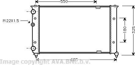 Ava Quality Cooling VW 2156 - Radiatore, Raffreddamento motore www.autoricambit.com