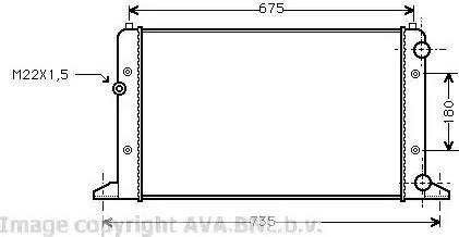 Ava Quality Cooling VW 2160 - Radiatore, Raffreddamento motore www.autoricambit.com