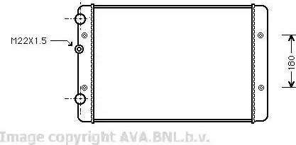 Ava Quality Cooling VW 2131 - Radiatore, Raffreddamento motore www.autoricambit.com