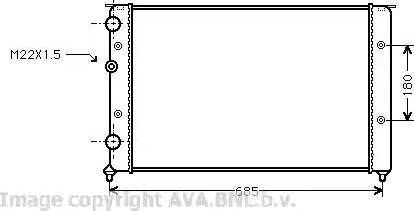 Ava Quality Cooling VW 2124 - Radiatore, Raffreddamento motore www.autoricambit.com