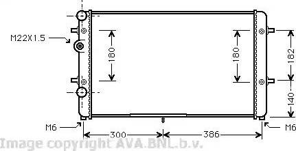 Ava Quality Cooling VW 2179 - Radiatore, Raffreddamento motore www.autoricambit.com