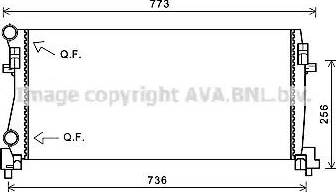 Ava Quality Cooling VW2340 - Radiatore, Raffreddamento motore www.autoricambit.com