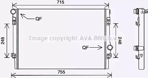 Ava Quality Cooling VW2336 - Radiatore, Raffreddamento motore www.autoricambit.com