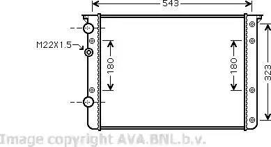 Ava Quality Cooling VW 2260 - Radiatore, Raffreddamento motore www.autoricambit.com