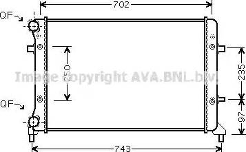 Ava Quality Cooling VW 2204 - Radiatore, Raffreddamento motore www.autoricambit.com