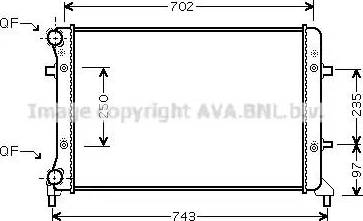 Ava Quality Cooling VWA2223 - Radiatore, Raffreddamento motore www.autoricambit.com