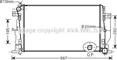 Ava Quality Cooling VW 2279 - Radiatore, Raffreddamento motore www.autoricambit.com