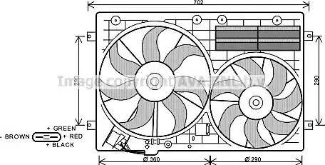 Ava Quality Cooling VW 7529 - Ventola, Raffreddamento motore www.autoricambit.com