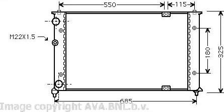 Ava Quality Cooling VWA2192 - Radiatore, Raffreddamento motore www.autoricambit.com