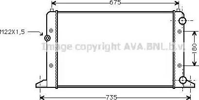 Ava Quality Cooling VWA2160 - Radiatore, Raffreddamento motore www.autoricambit.com