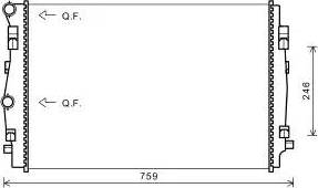 Ava Quality Cooling VWA2344 - Radiatore, Raffreddamento motore www.autoricambit.com
