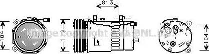 Ava Quality Cooling VWAK046 - Compressore, Climatizzatore www.autoricambit.com