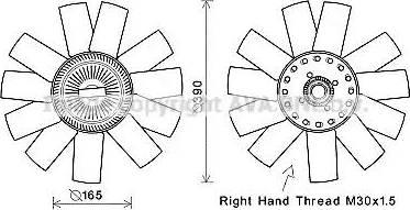 Ava Quality Cooling VWC365 - Ventola, Raffreddamento motore www.autoricambit.com