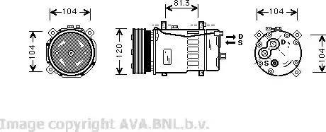 Ava Quality Cooling VW K049 - Compressore, Climatizzatore www.autoricambit.com