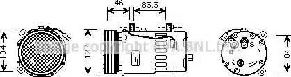 Ava Quality Cooling VW K050 - Compressore, Climatizzatore www.autoricambit.com