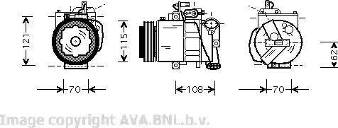 Ava Quality Cooling VW K064 - Compressore, Climatizzatore www.autoricambit.com