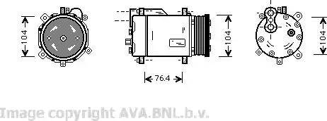 Ava Quality Cooling VW K170 - Compressore, Climatizzatore www.autoricambit.com