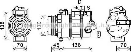 Ava Quality Cooling VWK384 - Compressore, Climatizzatore www.autoricambit.com