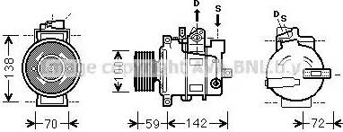 Ava Quality Cooling VWK380 - Compressore, Climatizzatore www.autoricambit.com