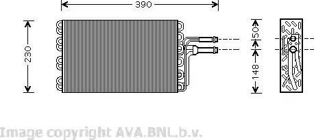 Ava Quality Cooling VW V185 - Evaporatore, Climatizzatore www.autoricambit.com