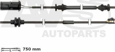 AVS Autoparts 340660 - Contatto segnalazione, Usura past. freno/mat. d'attrito www.autoricambit.com