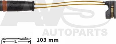 AVS Autoparts 341162 - Contatto segnalazione, Usura past. freno/mat. d'attrito www.autoricambit.com