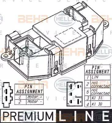 BEHR HELLA Service 5HL 351 321-521 - Regolatore, Ventitlatore abitacolo www.autoricambit.com