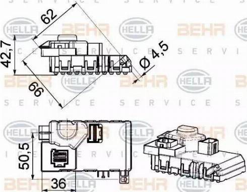 BEHR HELLA Service 5HL 351 321-611 - Resistenza, Ventilatore abitacolo www.autoricambit.com