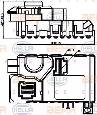 BEHR HELLA Service 5HL 351 321-721 - Regolatore, Ventitlatore abitacolo www.autoricambit.com