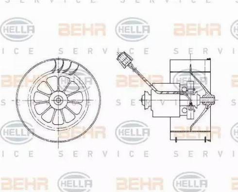 BEHR HELLA Service 8EW 009 158-331 - Ventilatore abitacolo www.autoricambit.com