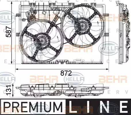 BEHR HELLA Service 8EW 351 041-451 - Ventola, Raffreddamento motore www.autoricambit.com