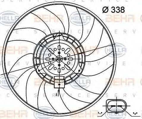 BEHR HELLA Service 8EW 351 000-481 - Ventola, Raffreddamento motore www.autoricambit.com