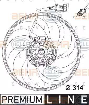 BEHR HELLA Service 8EW 351 034-421 - Ventola, Raffreddamento motore www.autoricambit.com