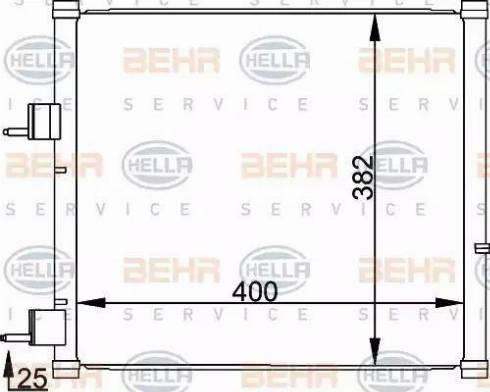 BEHR HELLA Service 8FC 351 036-421 - Condensatore, Climatizzatore www.autoricambit.com