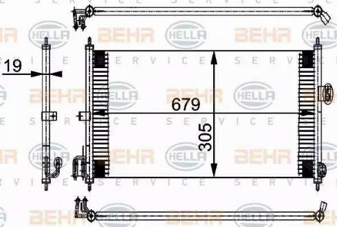 BEHR HELLA Service 8FC 351 038-581 - Condensatore, Climatizzatore www.autoricambit.com