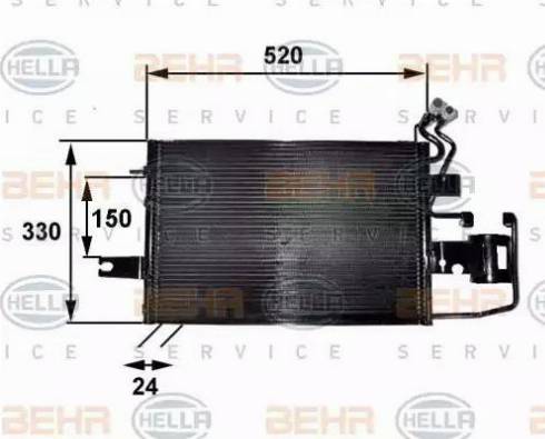 BEHR HELLA Service 8FC 351 038-251 - Condensatore, Climatizzatore www.autoricambit.com