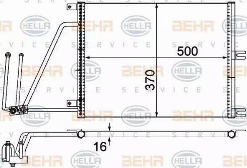 BEHR HELLA Service 8FC 351 037-634 - Condensatore, Climatizzatore www.autoricambit.com