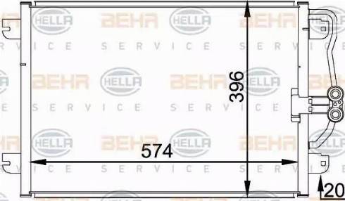 BEHR HELLA Service 8FC 351 037-751 - Condensatore, Climatizzatore www.autoricambit.com