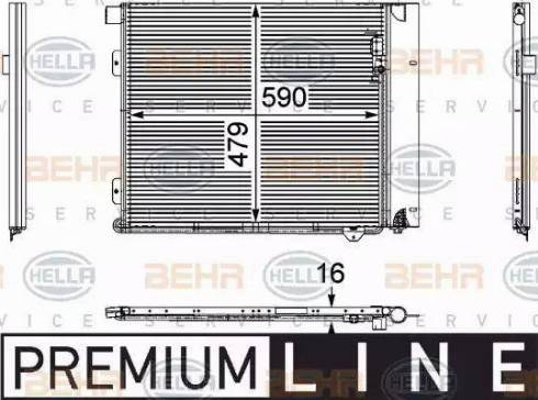 BEHR HELLA Service 8FC 351 029-371 - Condensatore, Climatizzatore www.autoricambit.com