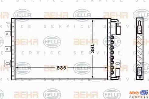 BEHR HELLA Service 8FC 351 024-131 - Condensatore, Climatizzatore www.autoricambit.com