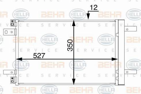 BEHR HELLA Service 8FC 351 345-124 - Condensatore, Climatizzatore www.autoricambit.com