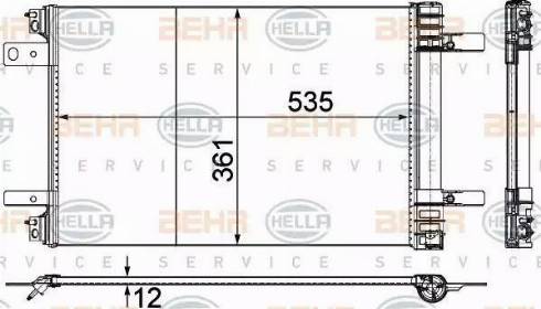 BEHR HELLA Service 8FC 351 345-121 - Condensatore, Climatizzatore www.autoricambit.com