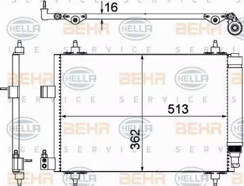 BEHR HELLA Service 8FC 351 309-331 - Condensatore, Climatizzatore www.autoricambit.com