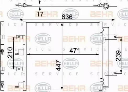 BEHR HELLA Service 8FC 351 304-181 - Condensatore, Climatizzatore www.autoricambit.com